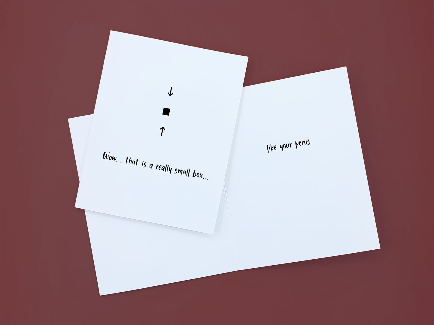 Small Box, Small Penis Card