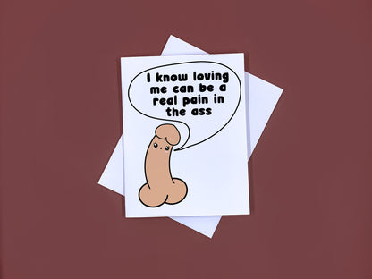 Penis Puns  - Pain in ass Card