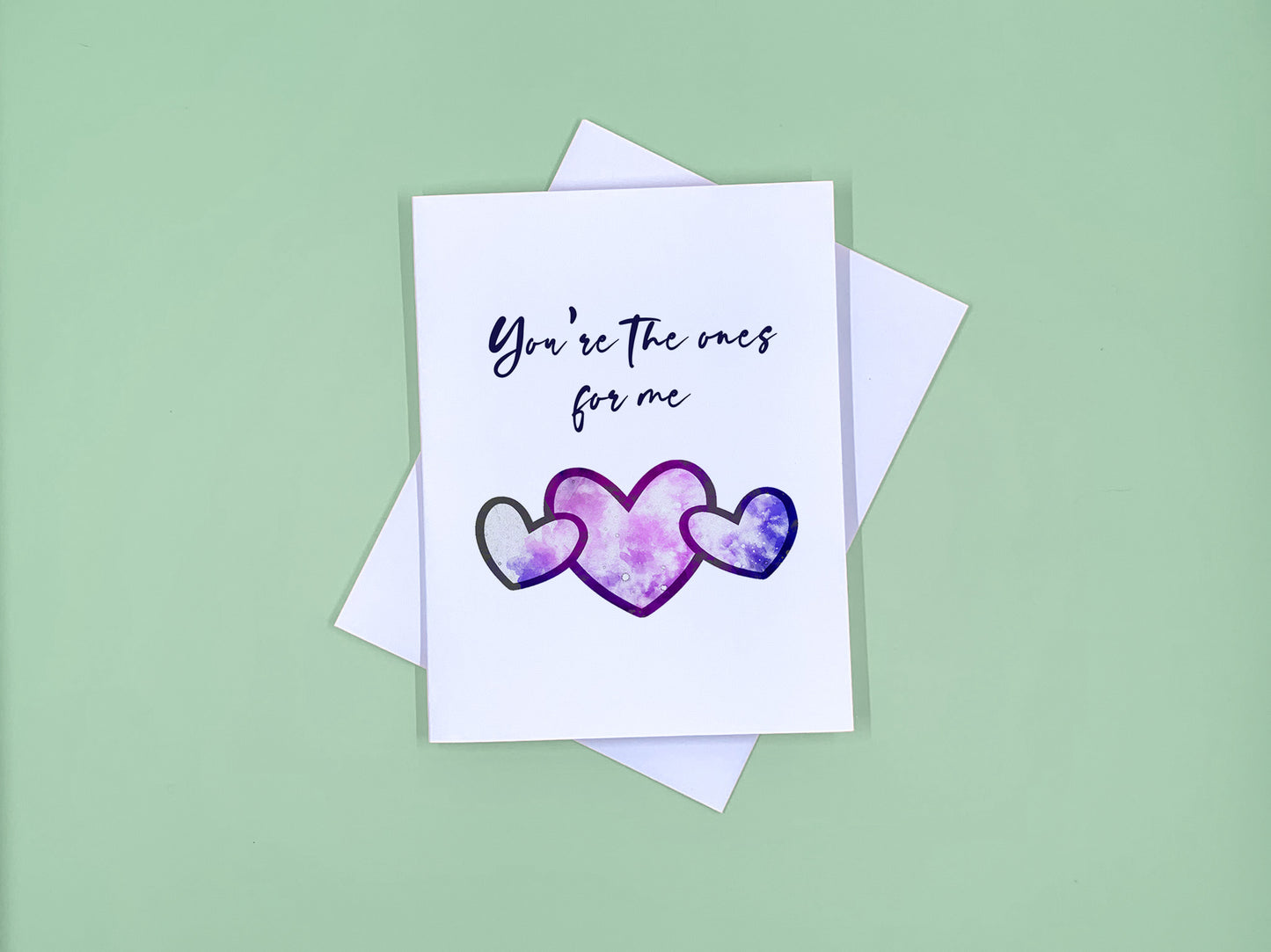 You're The Ones For Me Polyamory Card