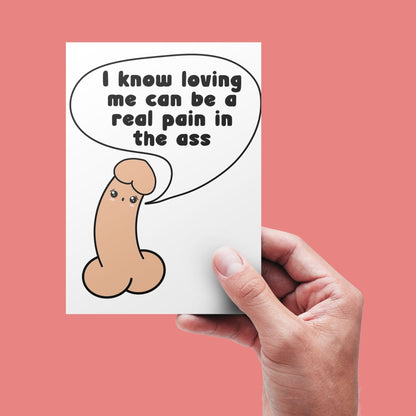 Penis Puns  - Pain in ass Card